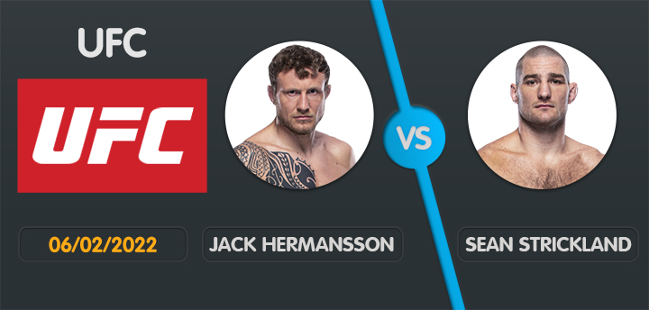 pronostic Jack Hermansson vs Sean Strickland UFC 2022